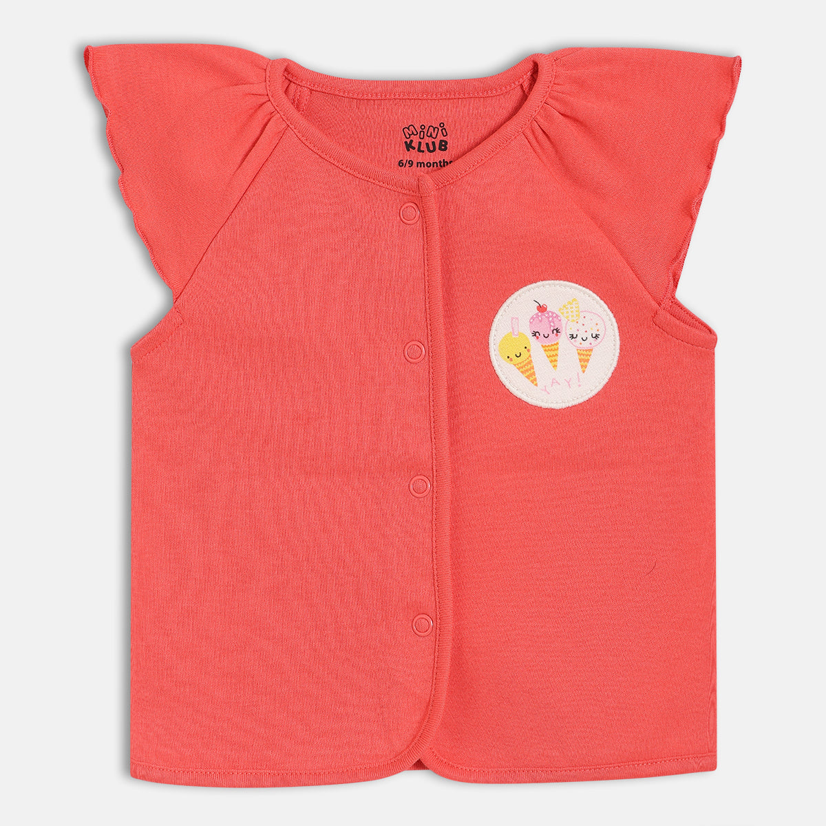 Girls Yellow/Red Front Open Vest