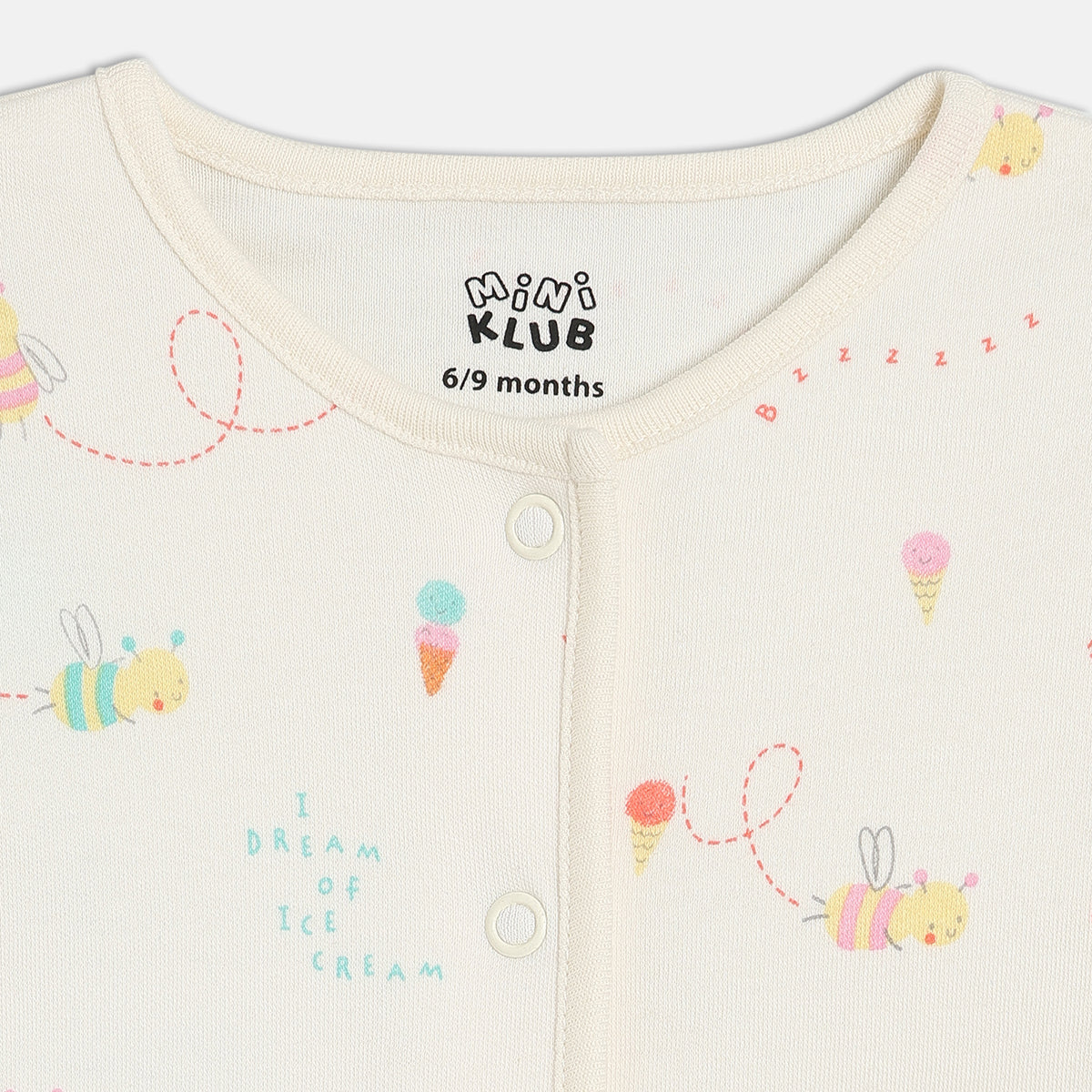 Girls White/Orange Front Open Vest