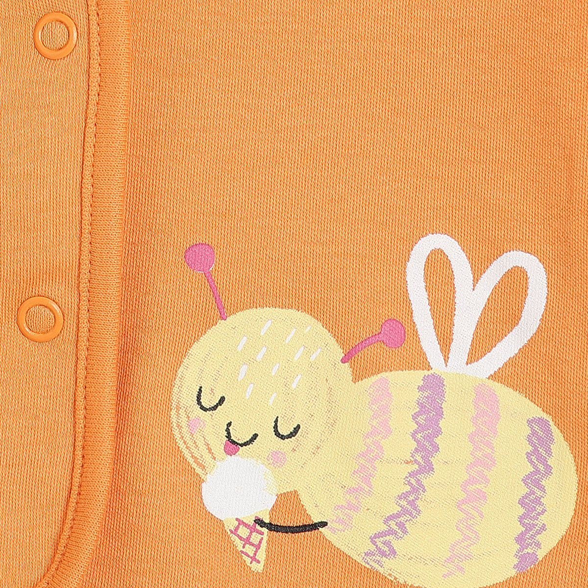 Girls White/Orange Front Open Vest