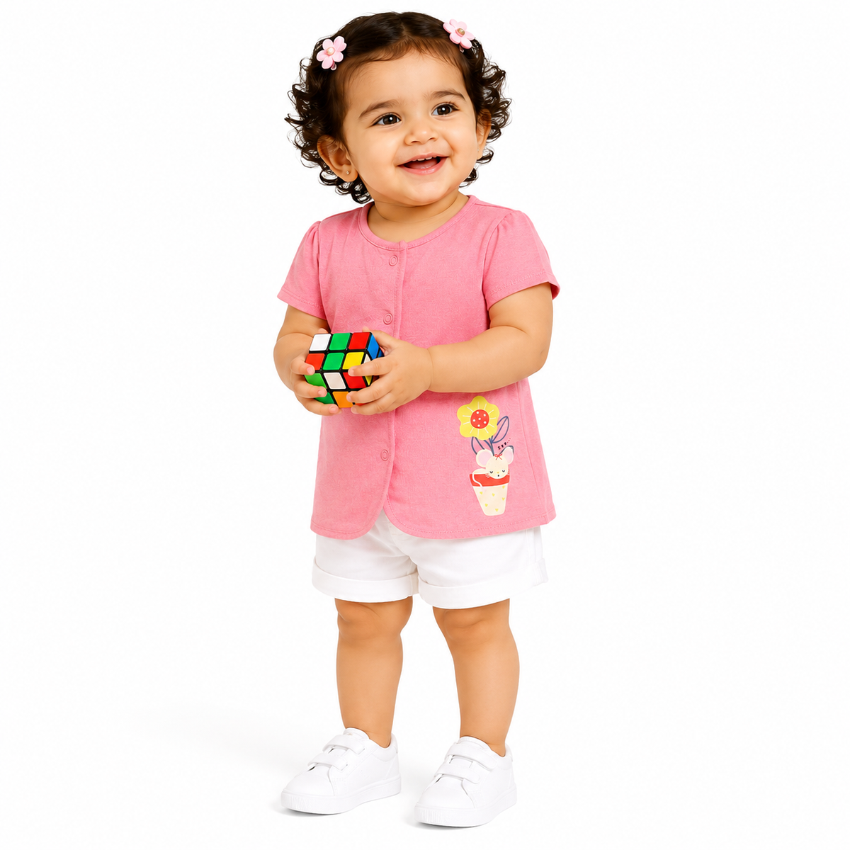 Girls Multi Front Open Vest