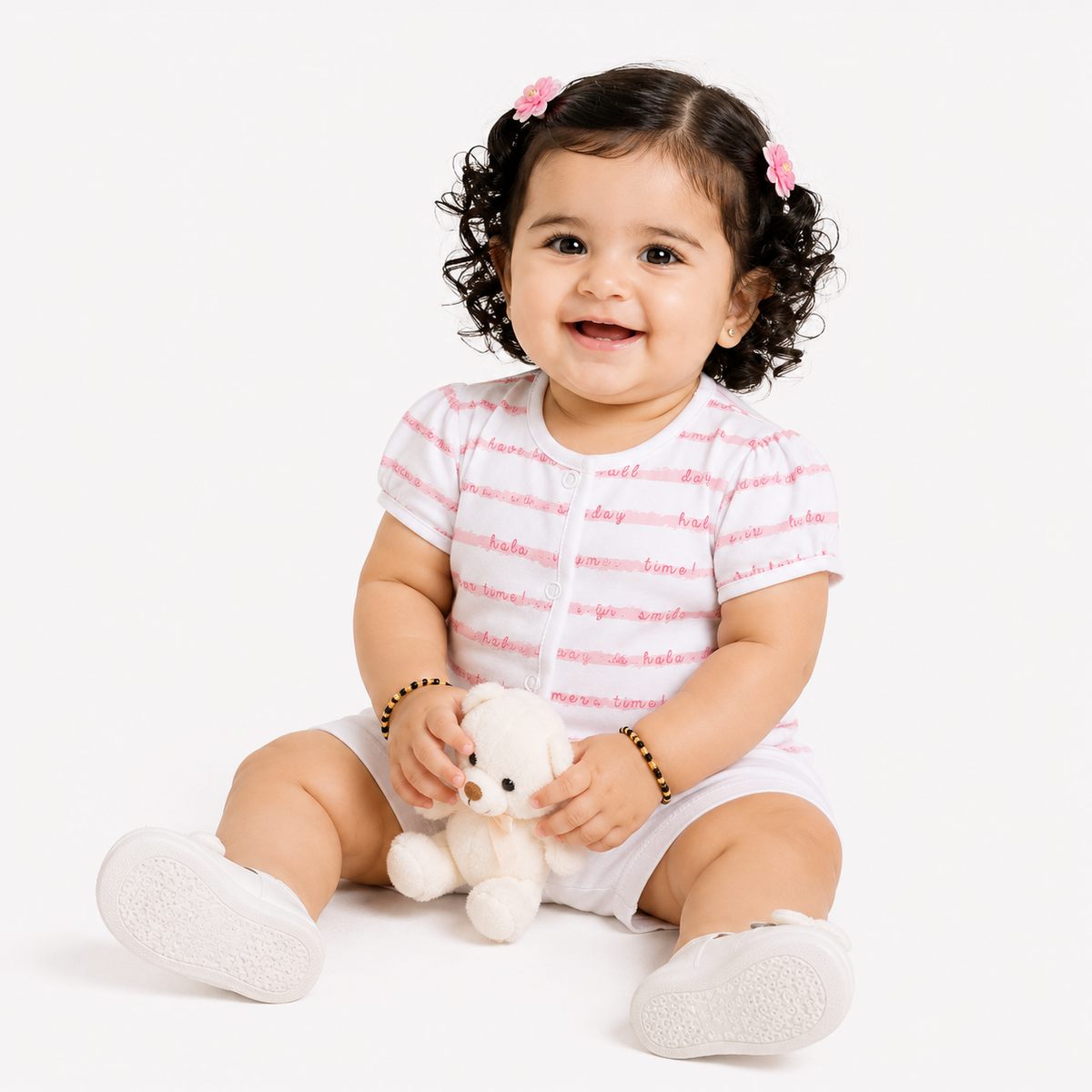 Girls White/Yellow Front Open Front Open Vest