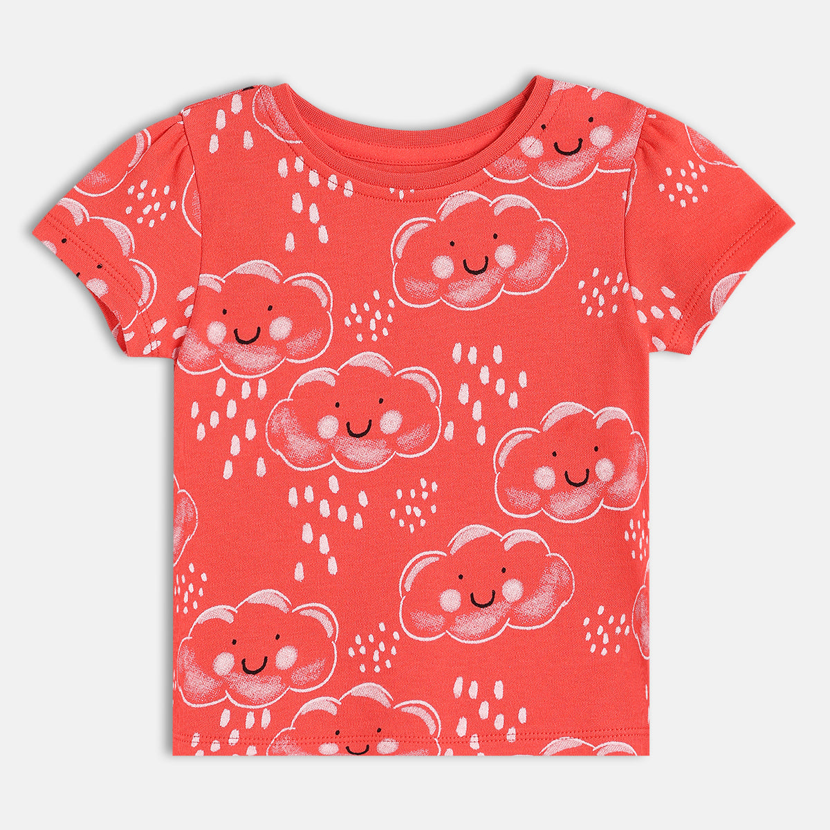 Girls Red/Pink Knit Top