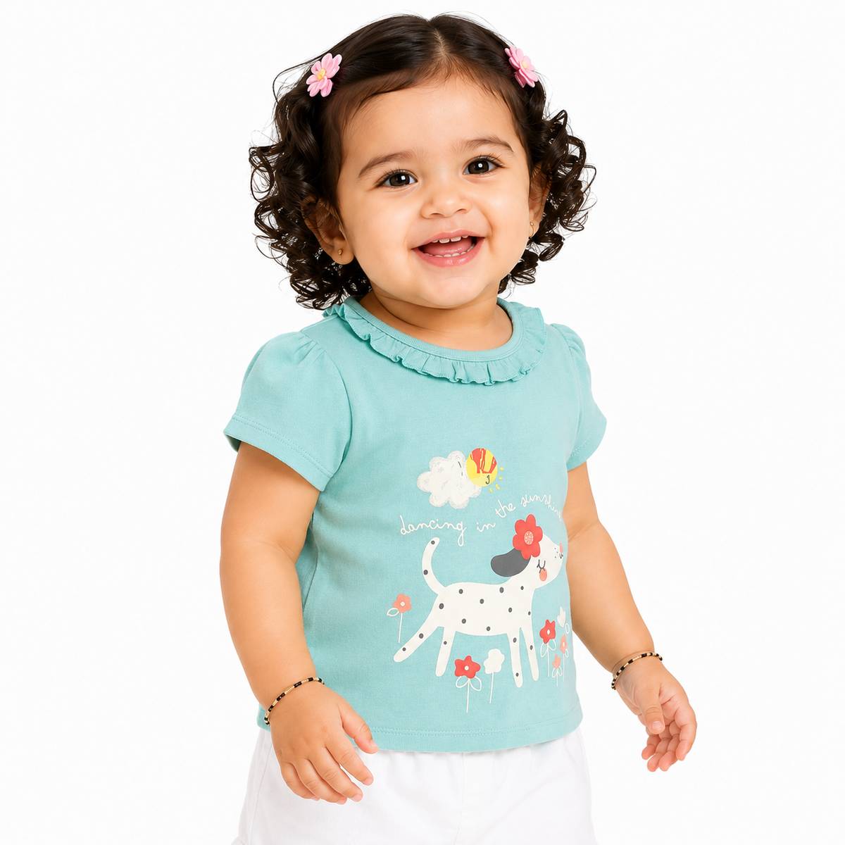 Girls Blue/Multi Knit Top