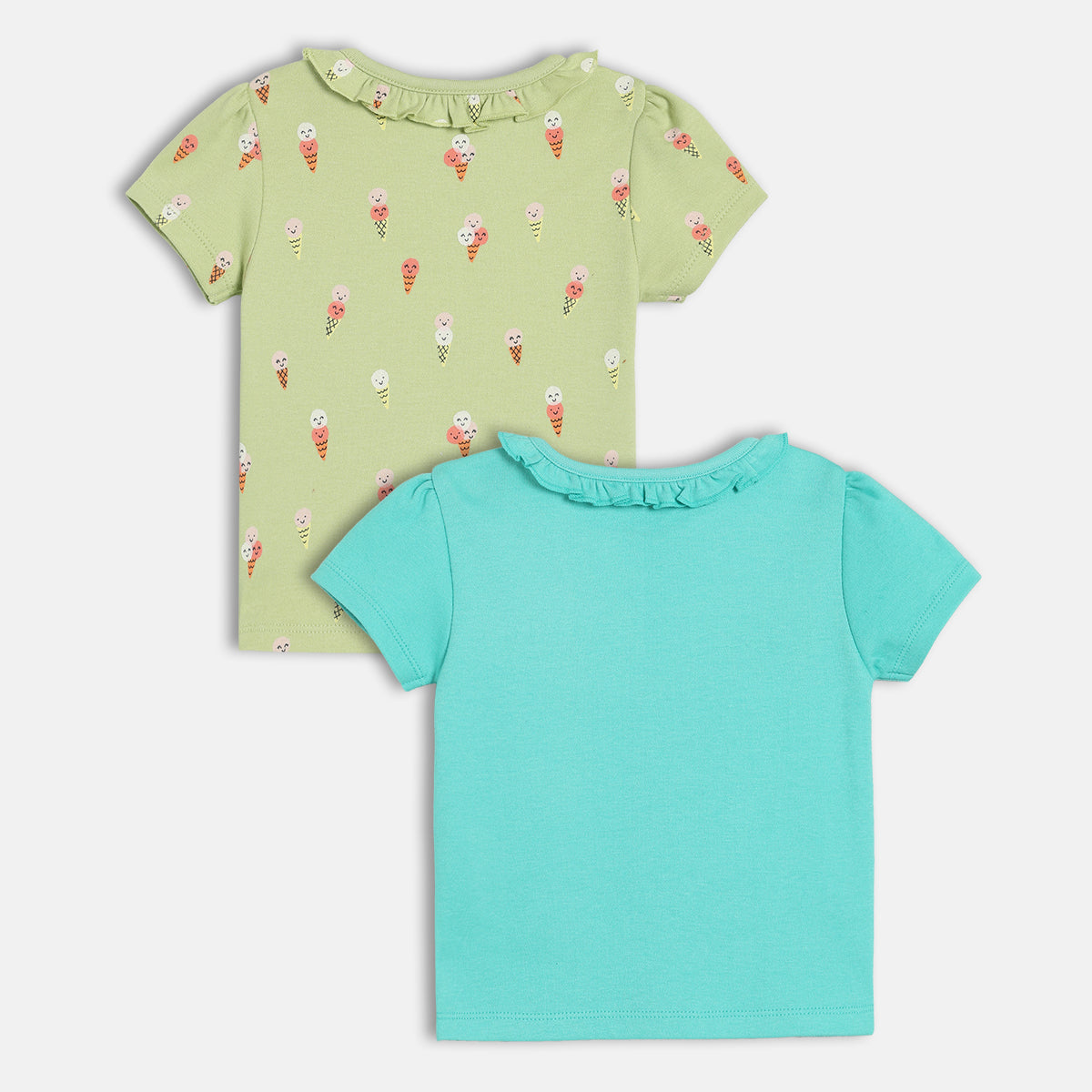 Girls Blue/Green Knit Top