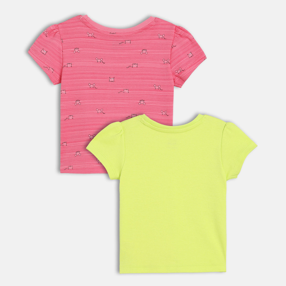 Girls Green/Pink Knit Top