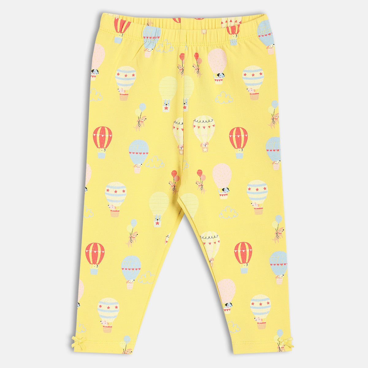 Baby Girls Balloon Print Leggings Pack Of 2, Multicolour