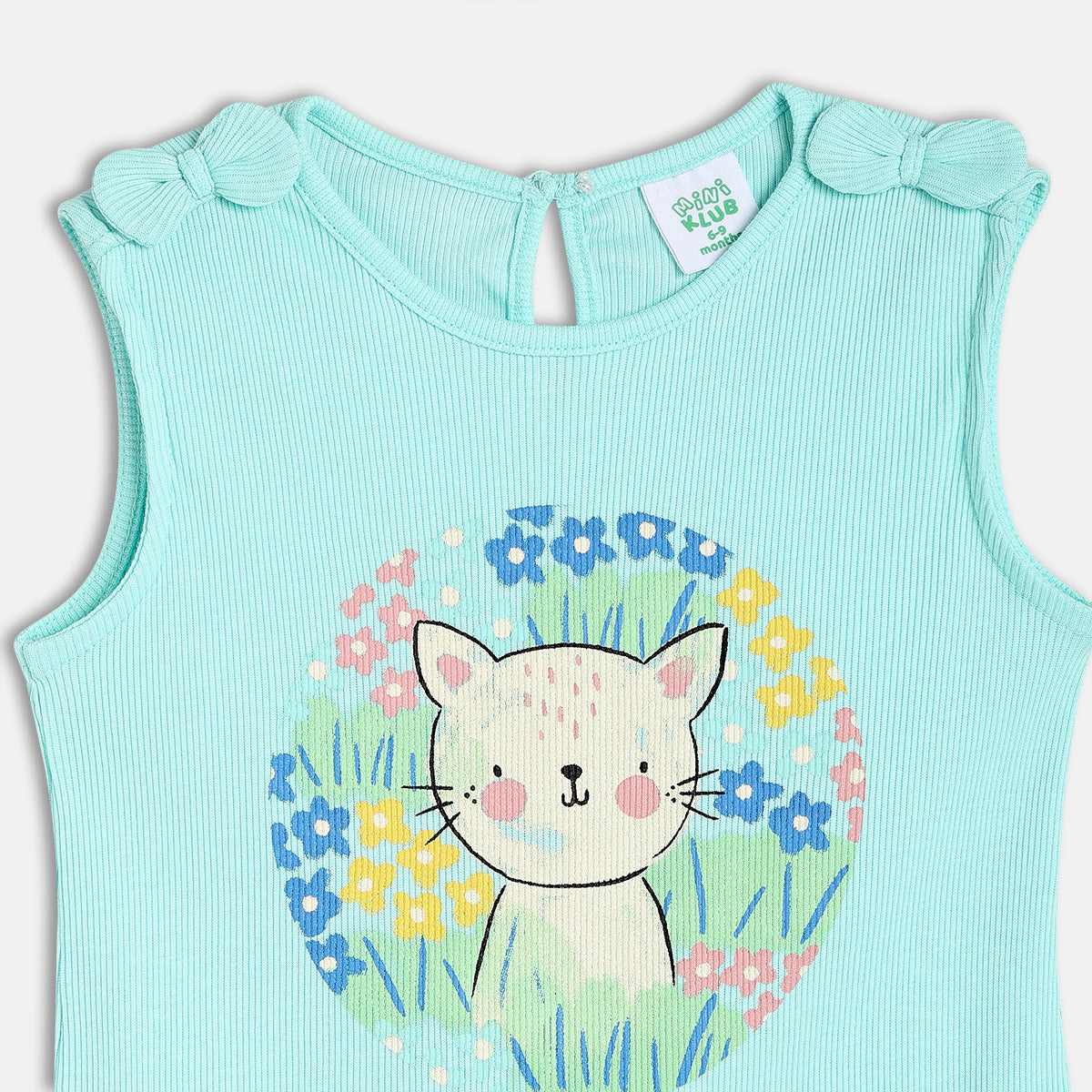 Girls Blue Sleeve Less Romper