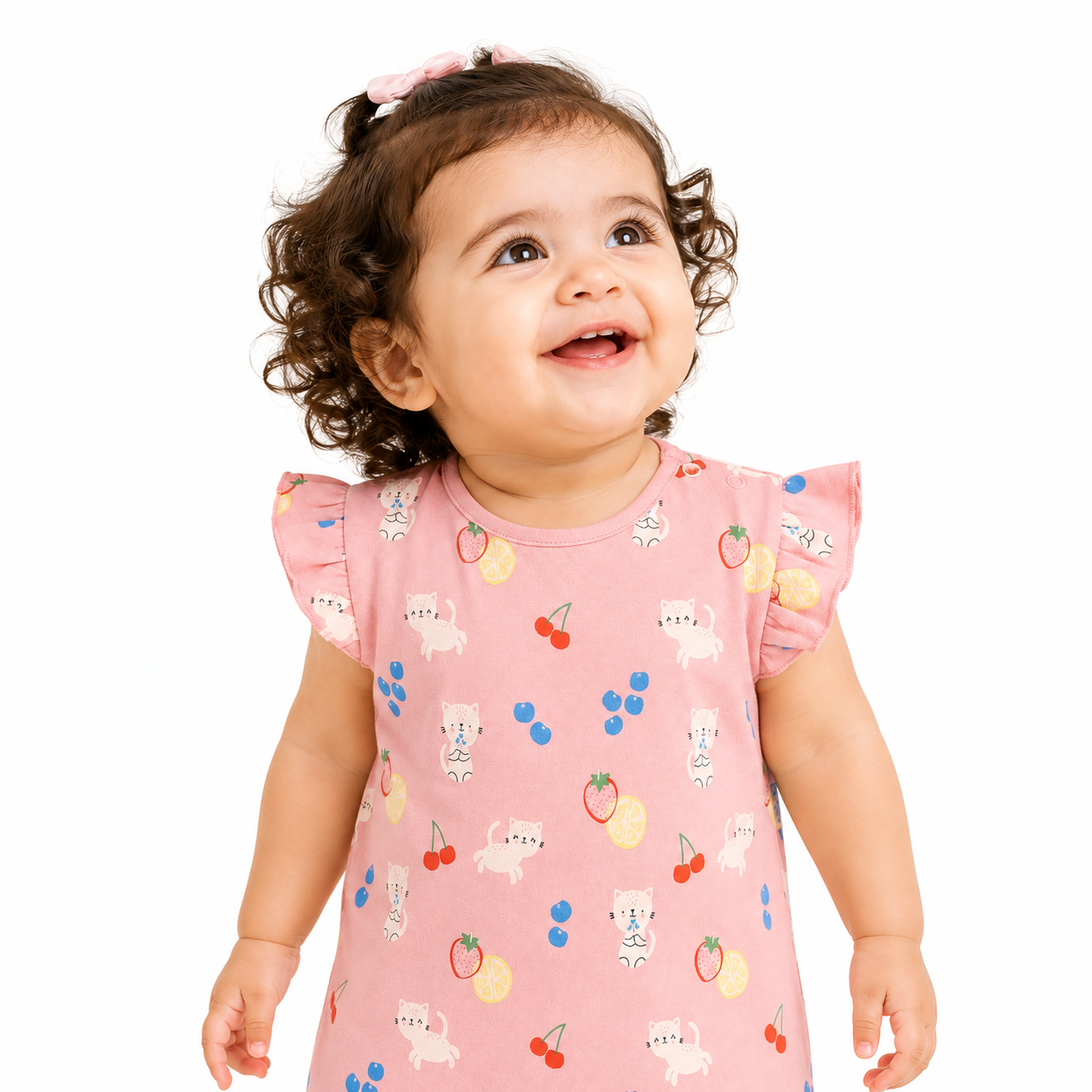 Girls Green/Pink Romper
