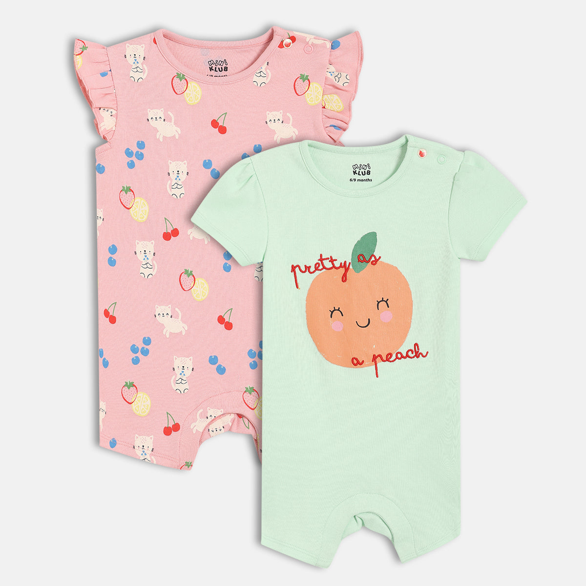 Girls Green/Pink Romper