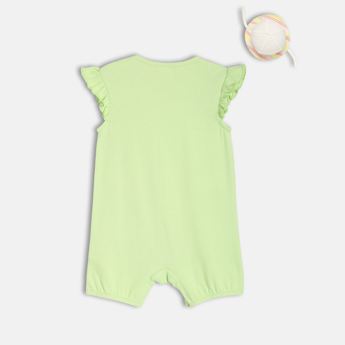 Girls Green Cap Sleeve Romper