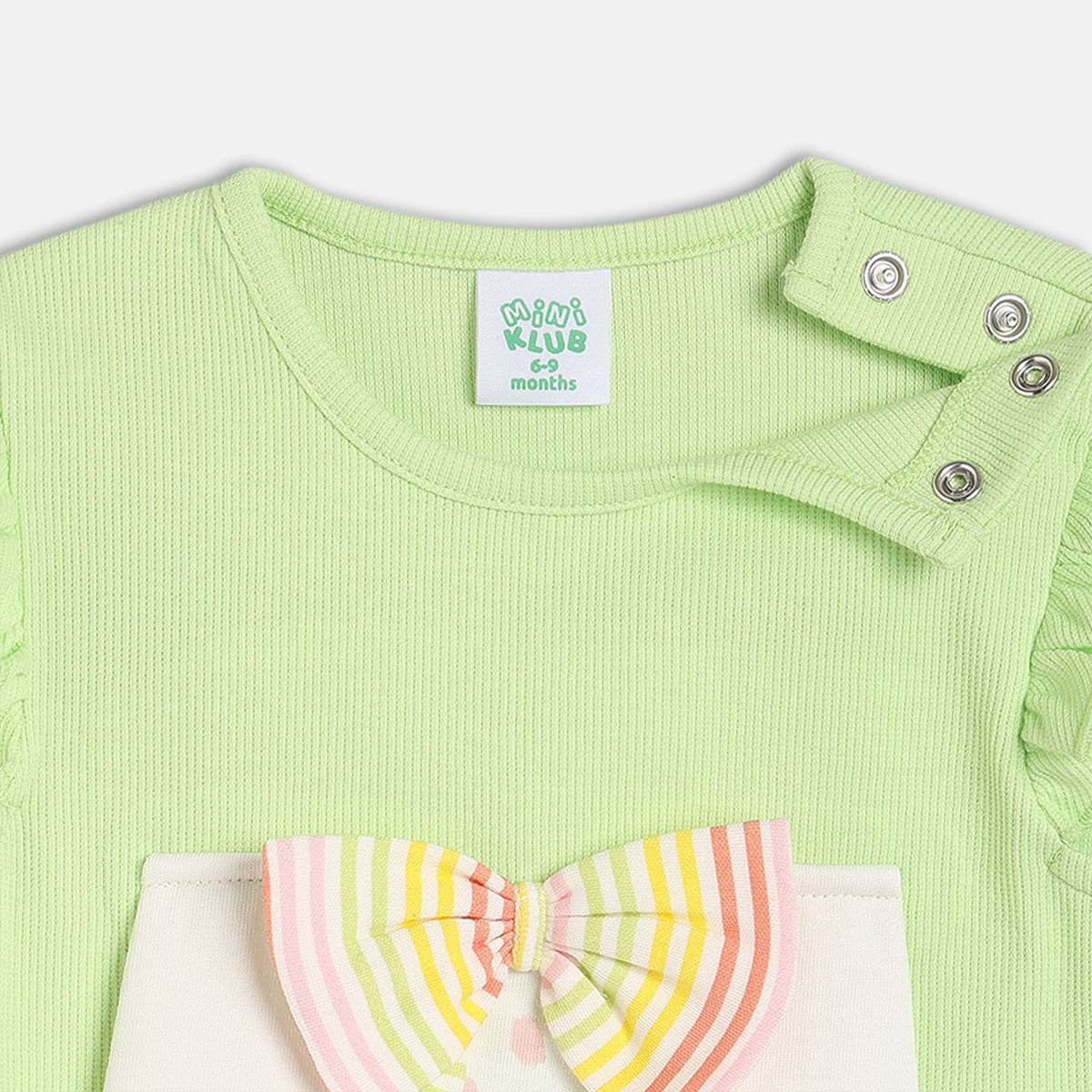 Girls Green Cap Sleeve Romper
