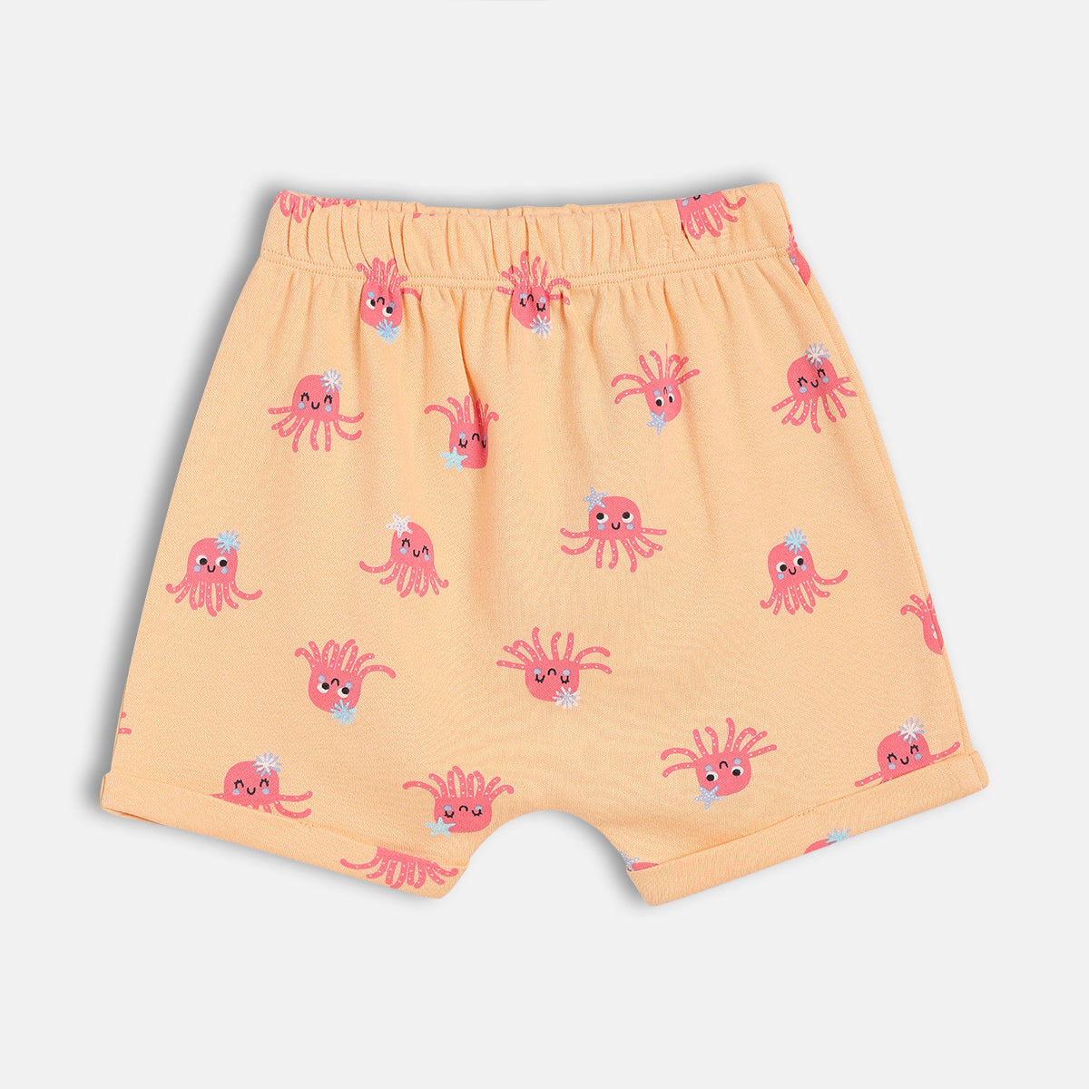 Girls Orange/Pink Elasticated Shorts