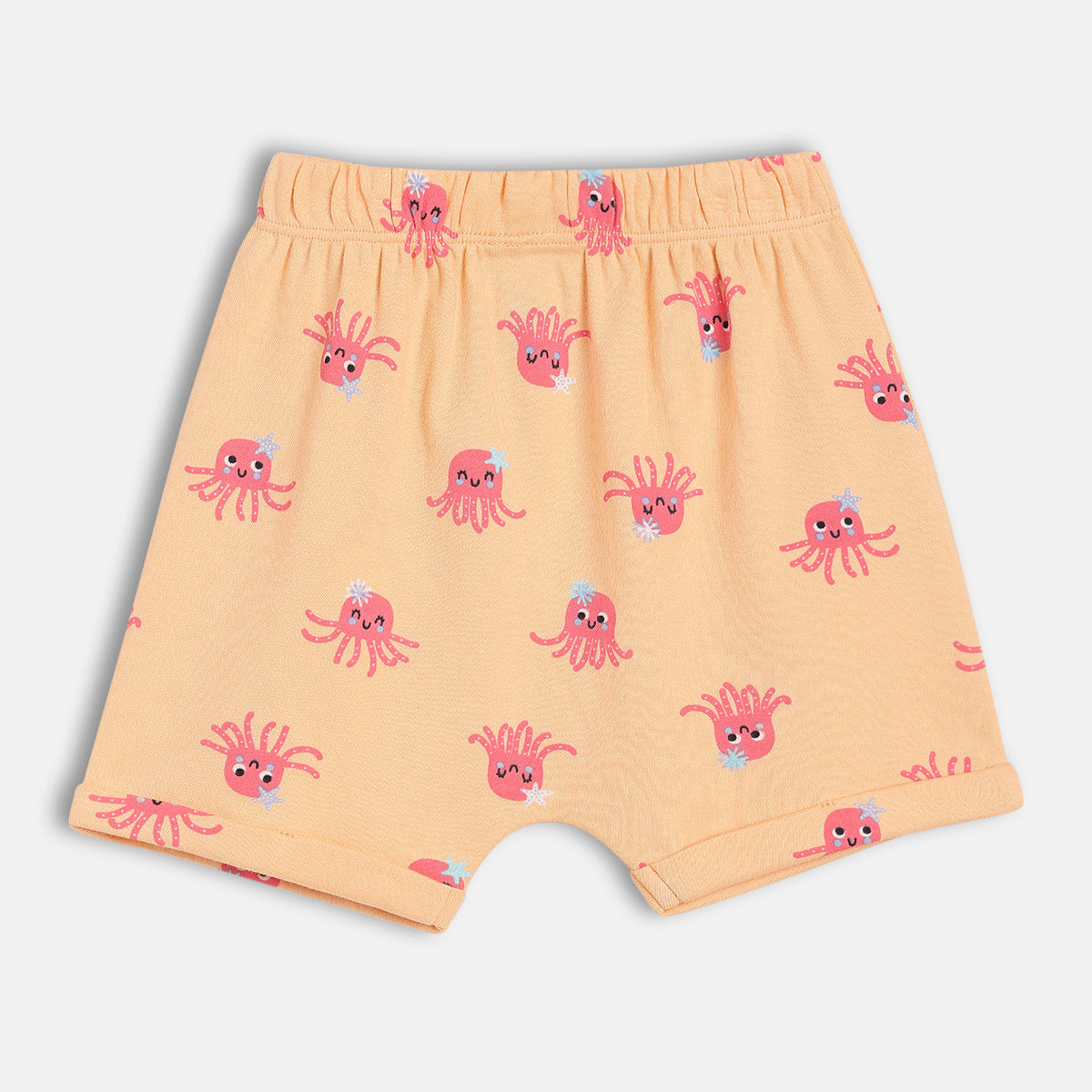 Girls Orange/Pink Elasticated Shorts