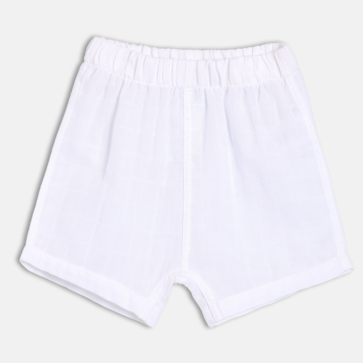 Solid & Wave Printed Shorts - Pink & White