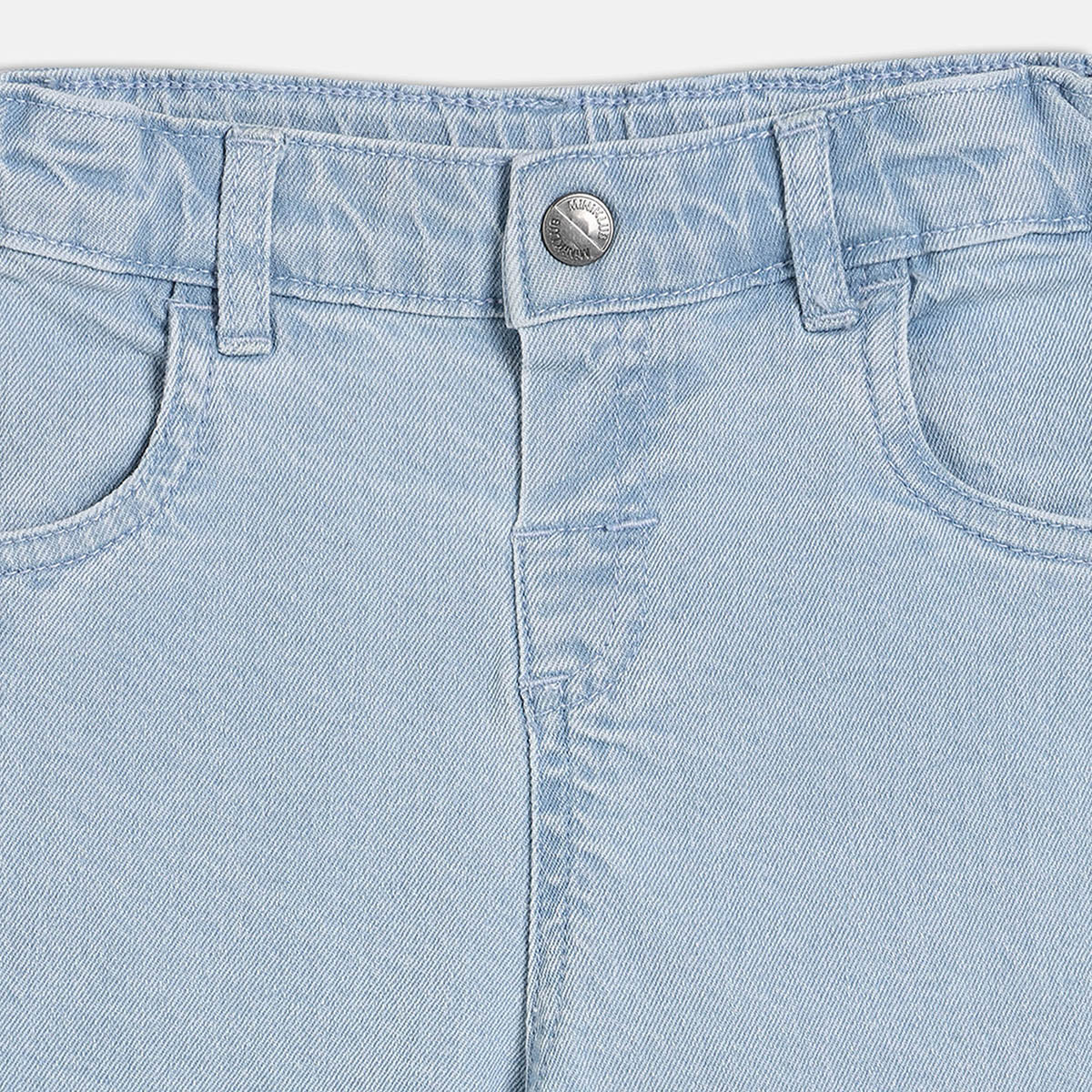 Boys Ice Wash Adjustable Waistband With Suspender Full Length Denim Pant