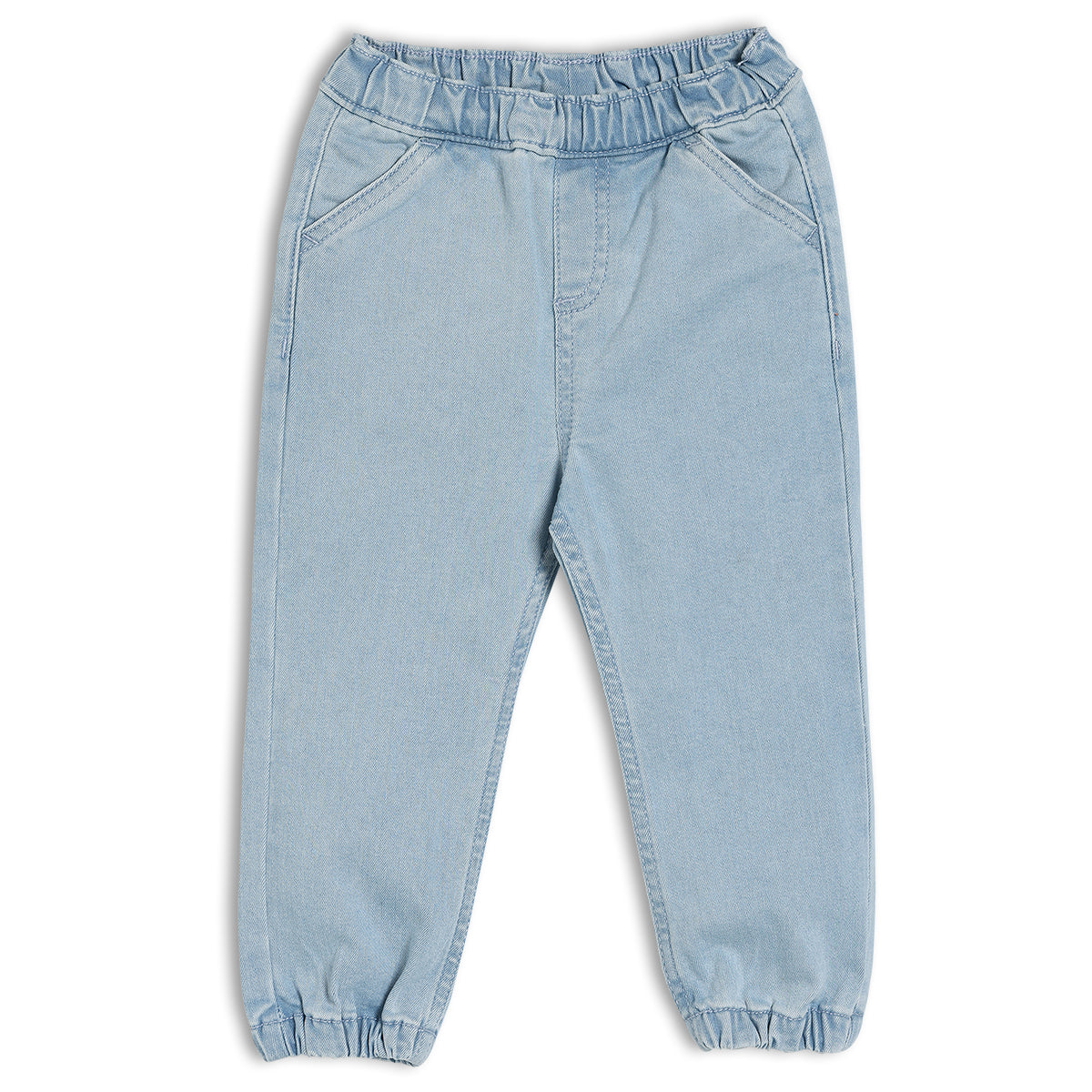 Boys Blue Adjustable Waistband Full Length Denim Pant
