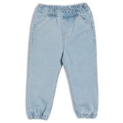 Boys Blue Adjustable Waistband Full Length Denim Pant
