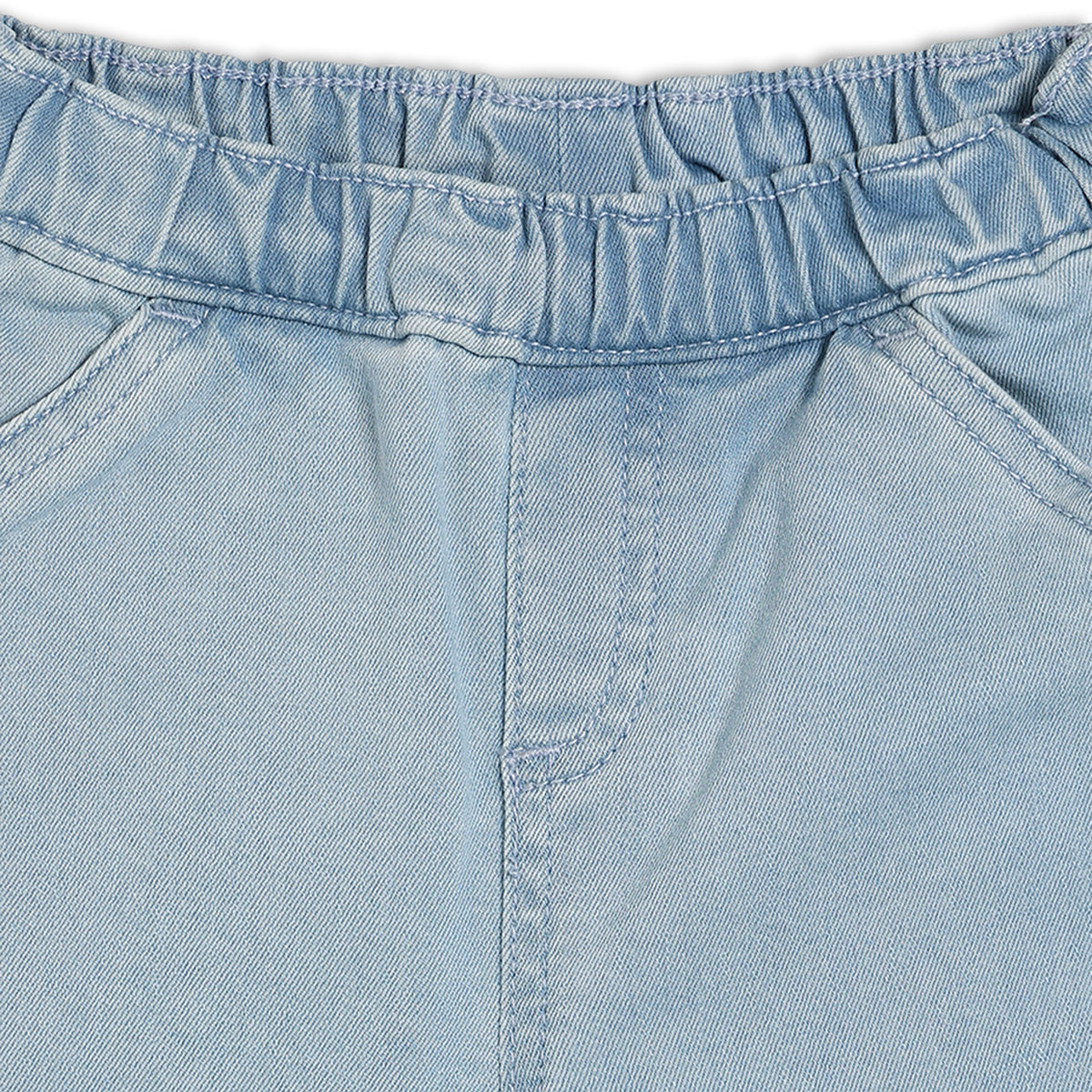 Boys Blue Adjustable Waistband Full Length Denim Pant