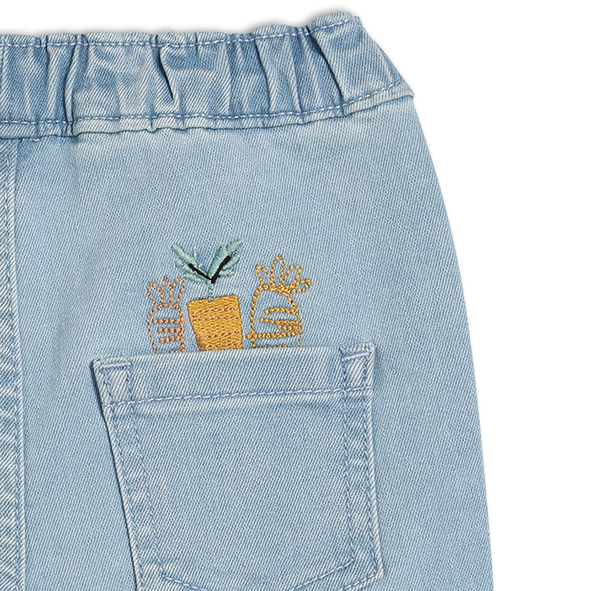 Boys Blue Adjustable Waistband Full Length Denim Pant