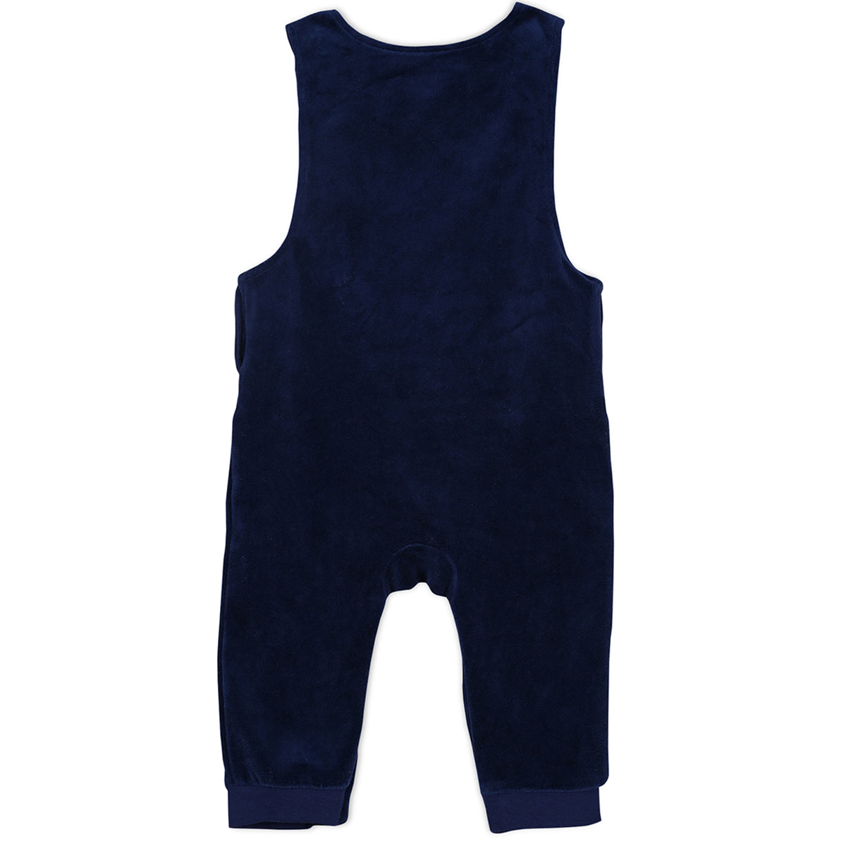 Boys Cotton Full Sleeves Novelty Printed Dungaree With Tee - Red & Blue