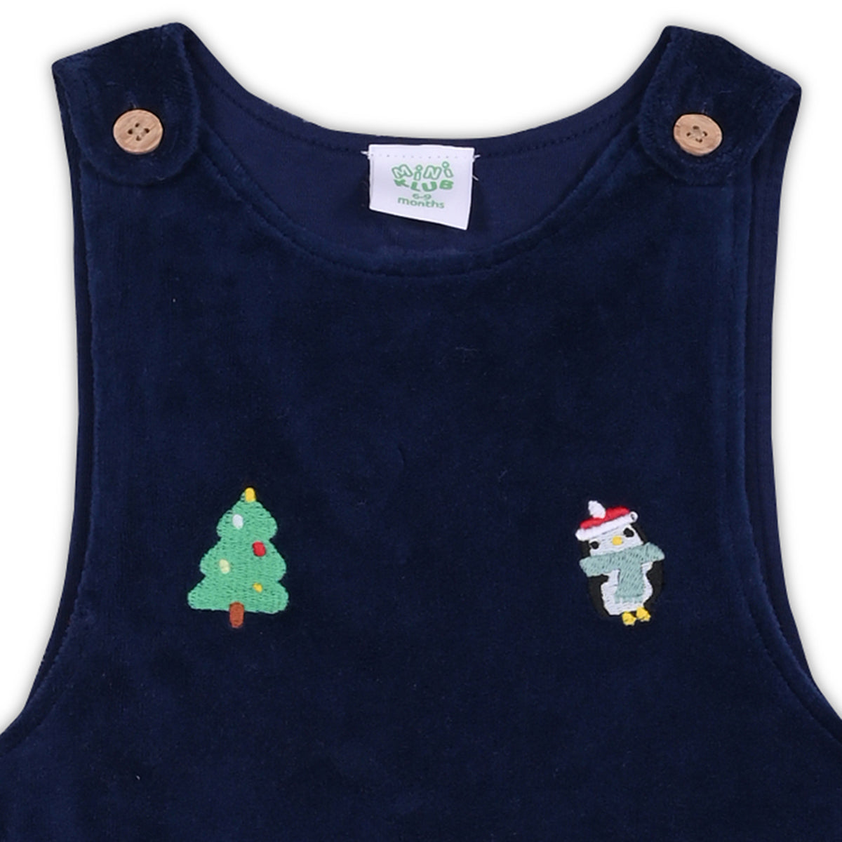Boys Cotton Full Sleeves Novelty Printed Dungaree With Tee - Red & Blue
