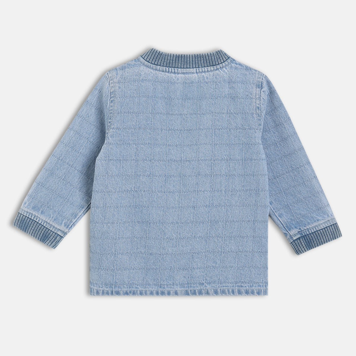 Boys Light Blue Collar Full Sleeve Jacket