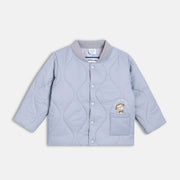 Boys Blue Solid Jacket