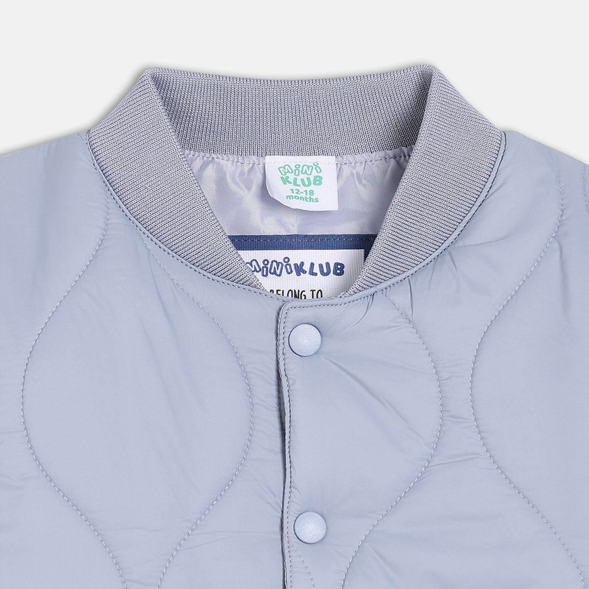 Boys Blue Solid Jacket