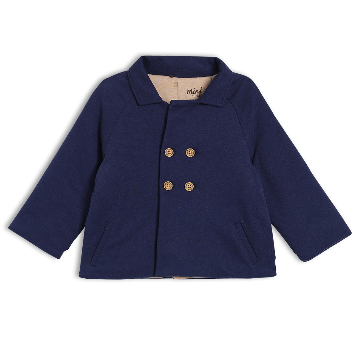 Baby Boys Solid Jacket, Navy Blue