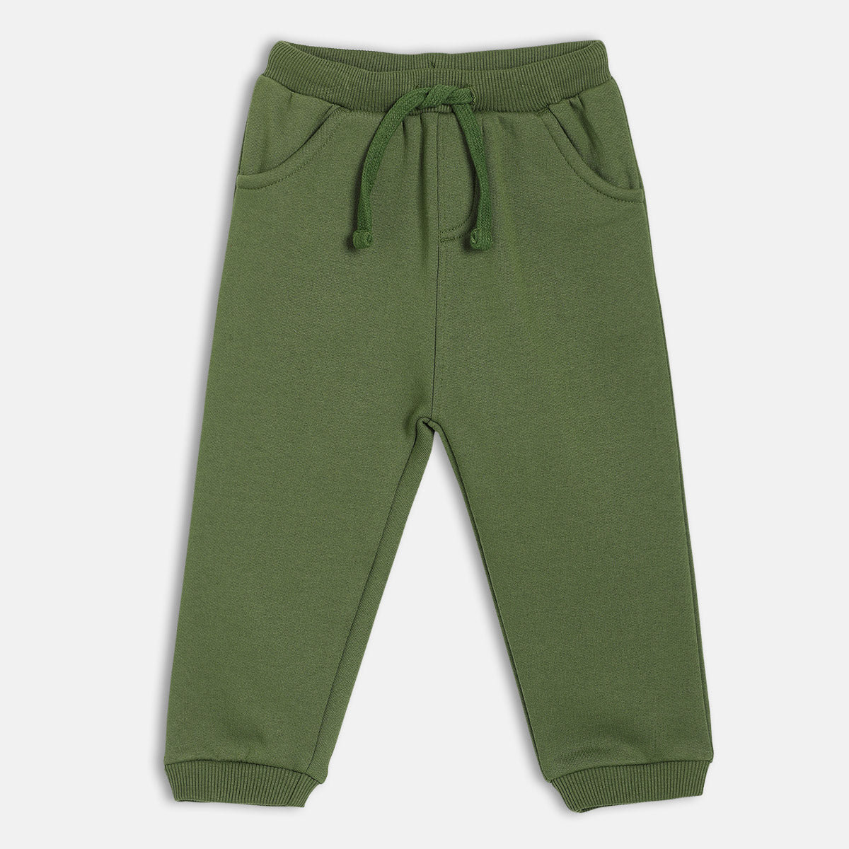 Boys Green Solid Jogger
