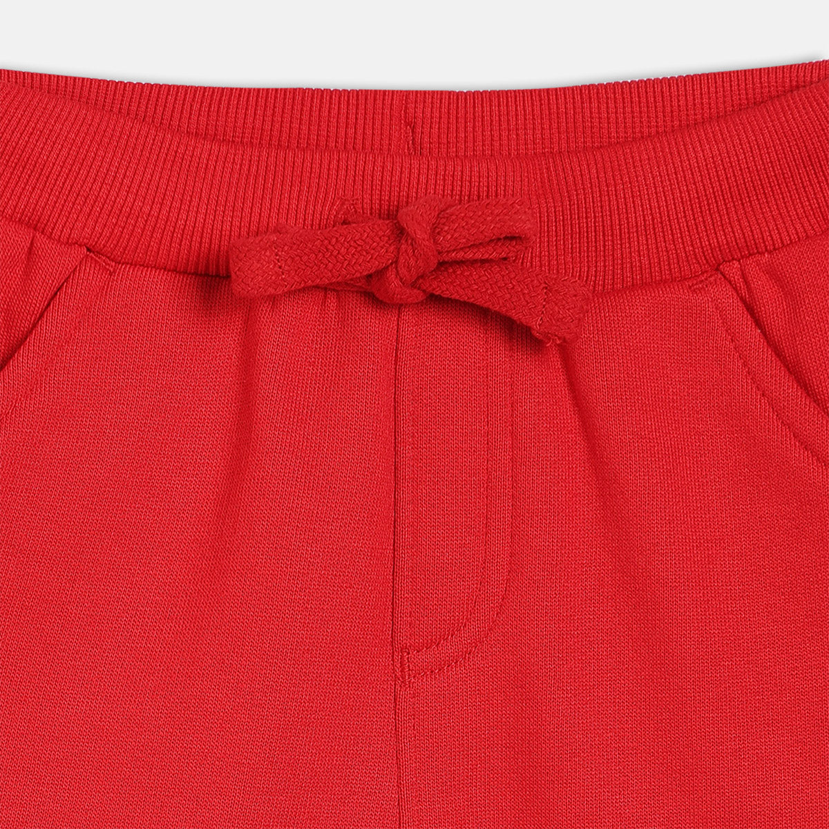 Boys Cotton Solid Joggers - Red