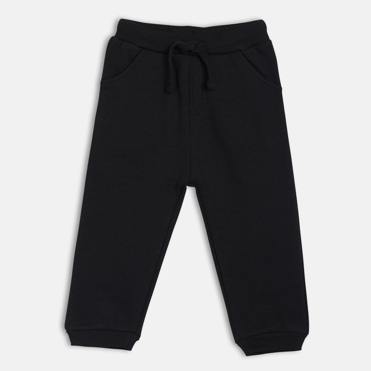 Boys Black Solid Jogger