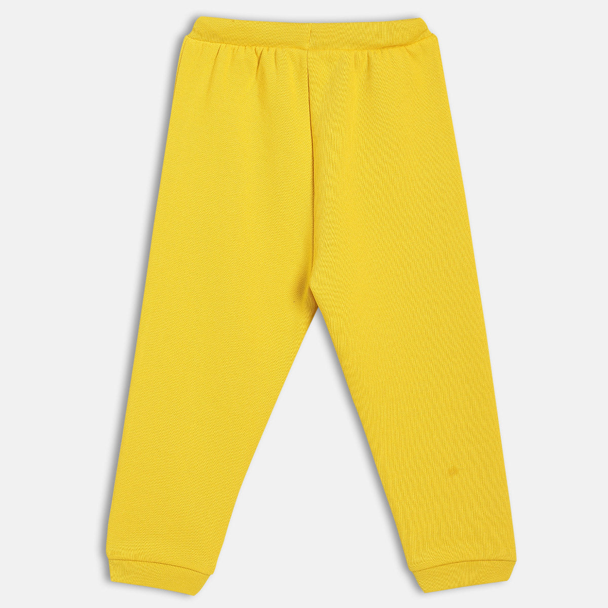 Boys Cotton Solid Joggers - Yellow