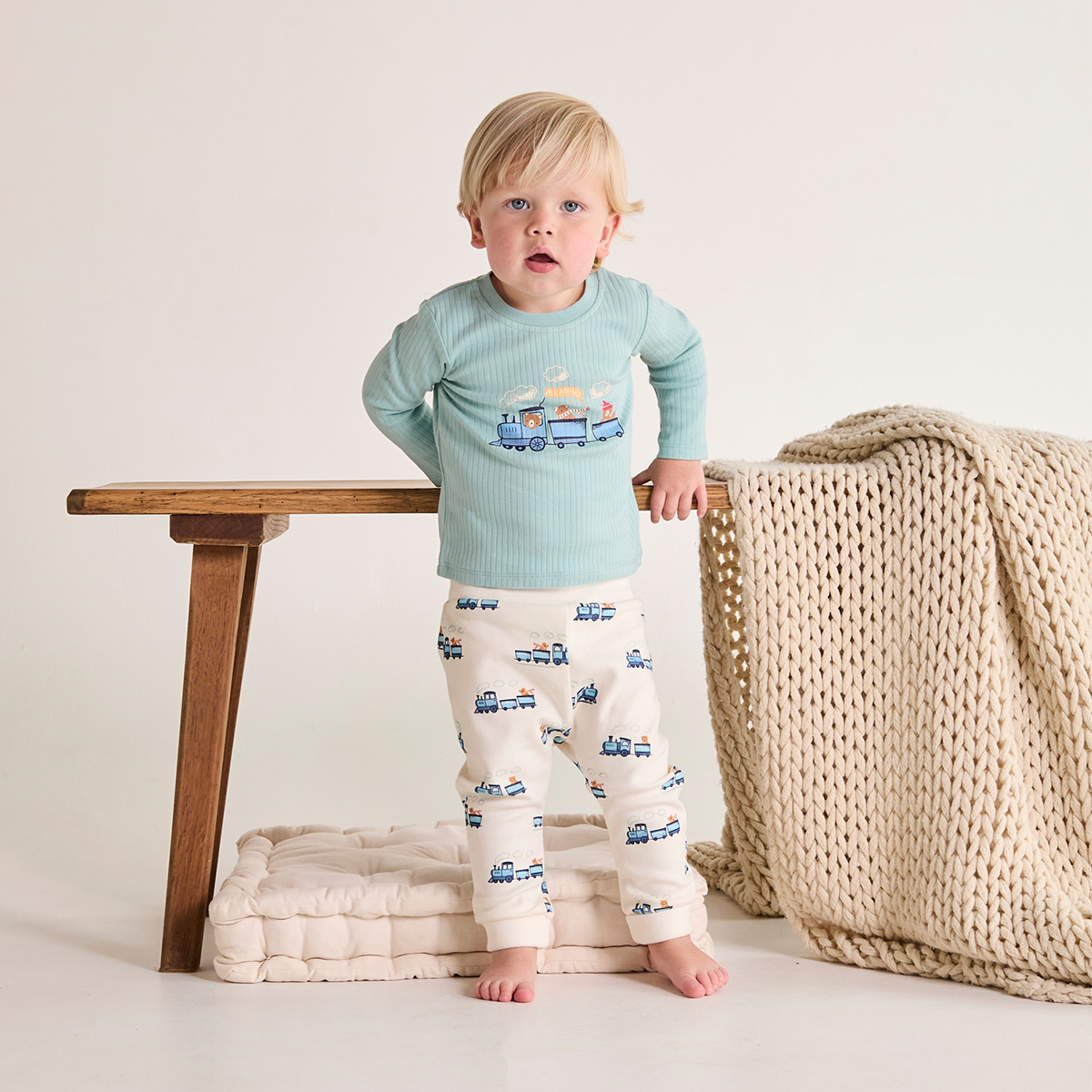 Baby Boys Pack of 3 Printed Joggers, Multicolour