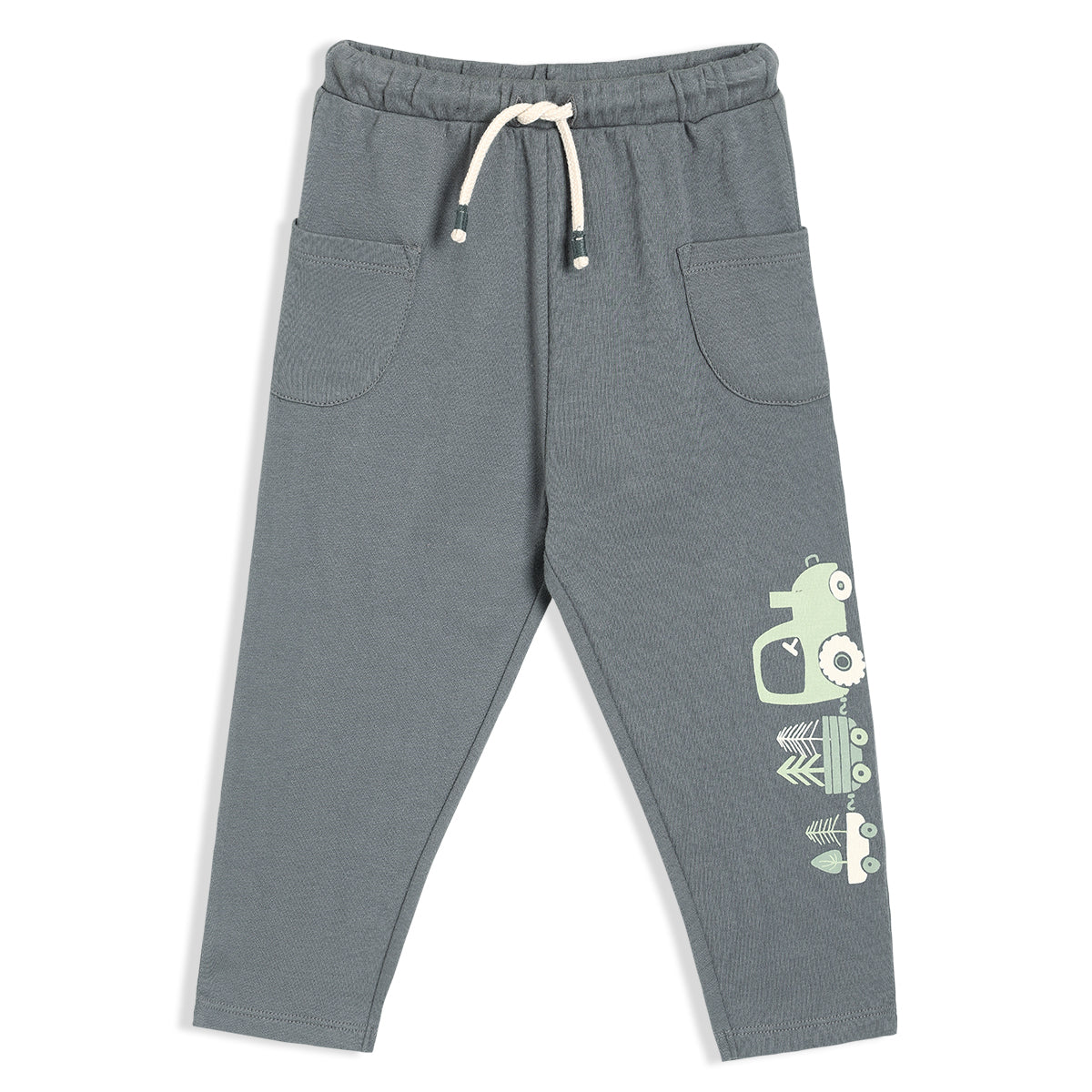Boys Grey Elasticated Full Length Knit Bottom