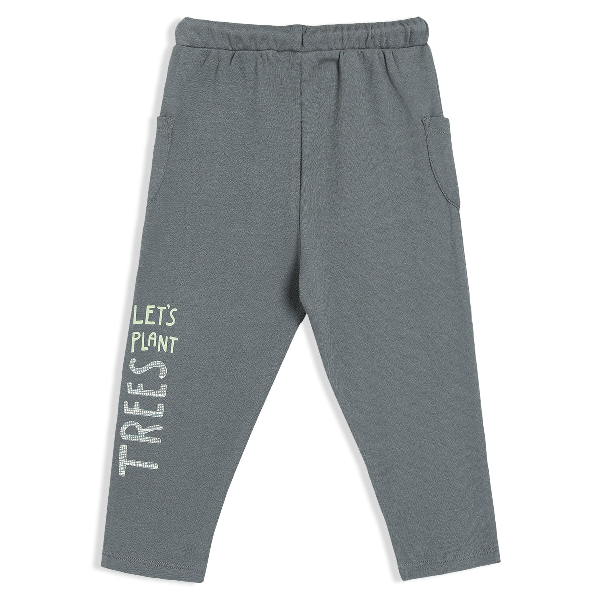 Boys Grey Elasticated Full Length Knit Bottom