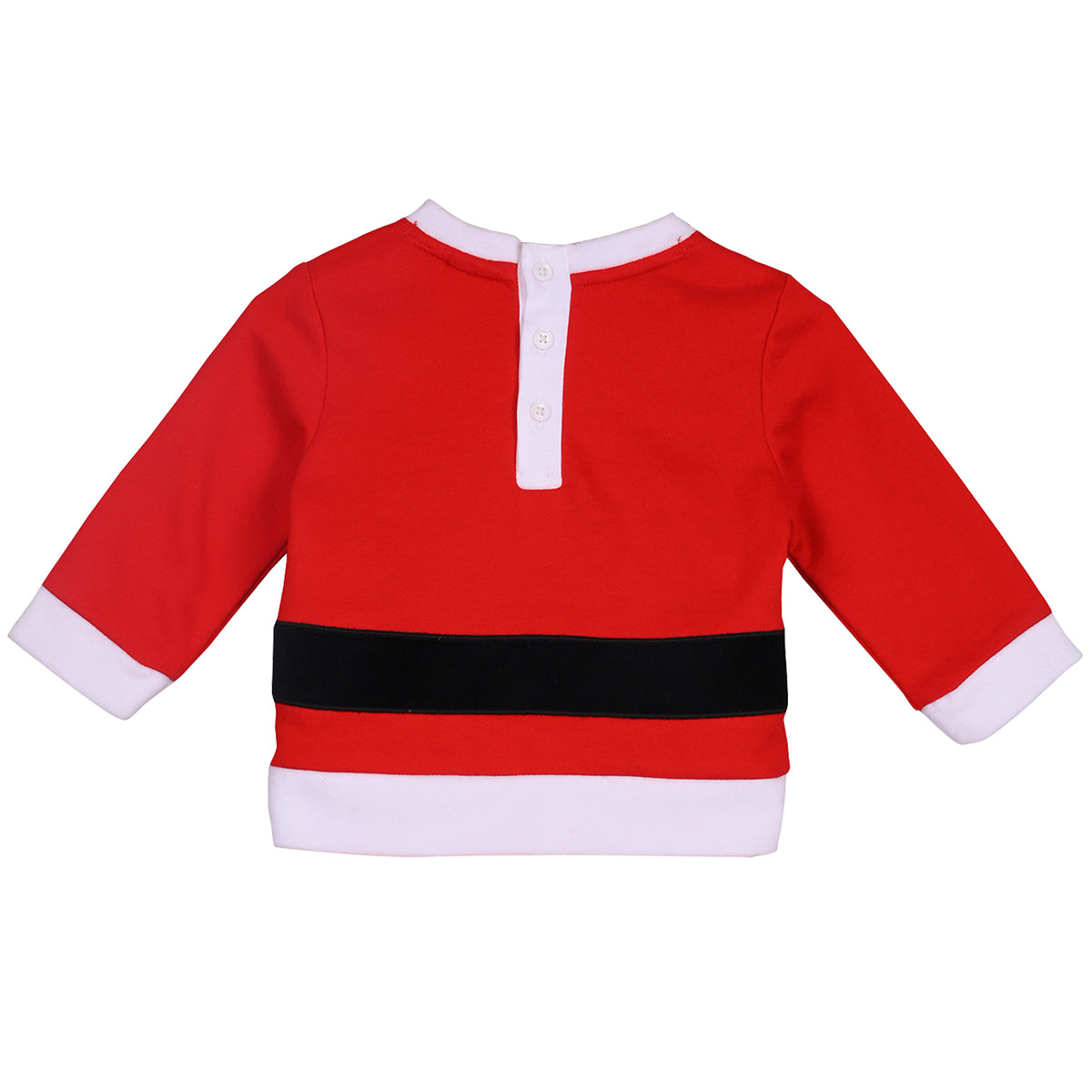 Boys Cotton Full Sleeve Solid Clothing Set - Black & Red