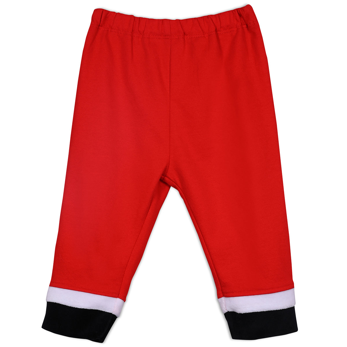 Boys Cotton Full Sleeve Solid Clothing Set - Black & Red