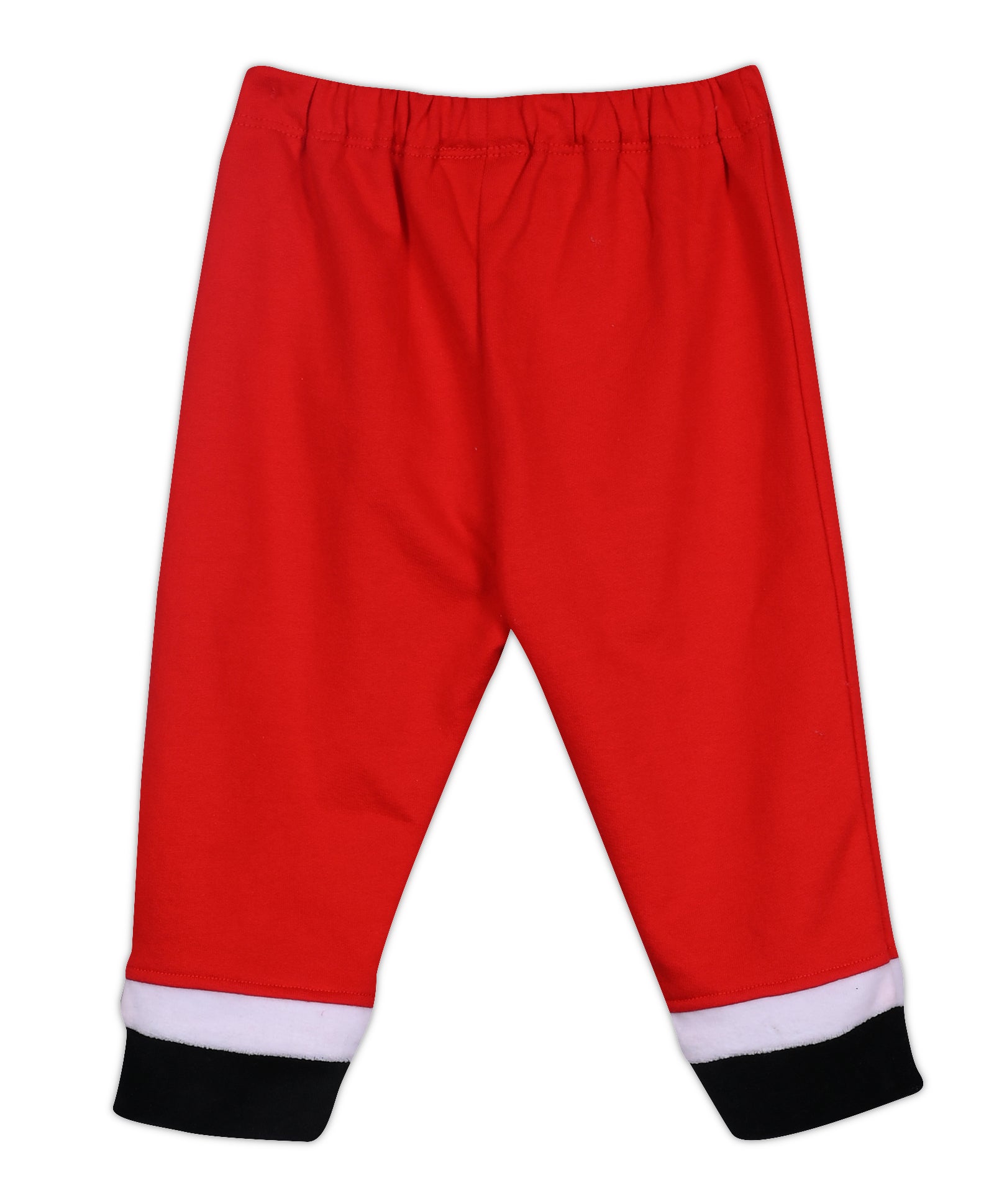 Boys Cotton Full Sleeve Solid Clothing Set - Black & Red