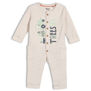 Boys Marl Round Neck Full Length Romper