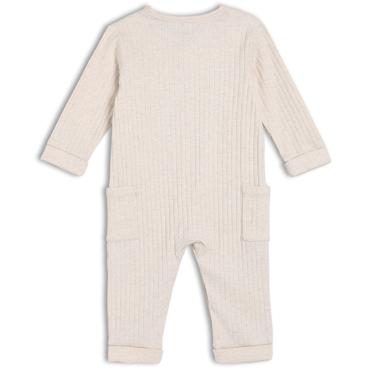 Boys Marl Round Neck Full Length Romper