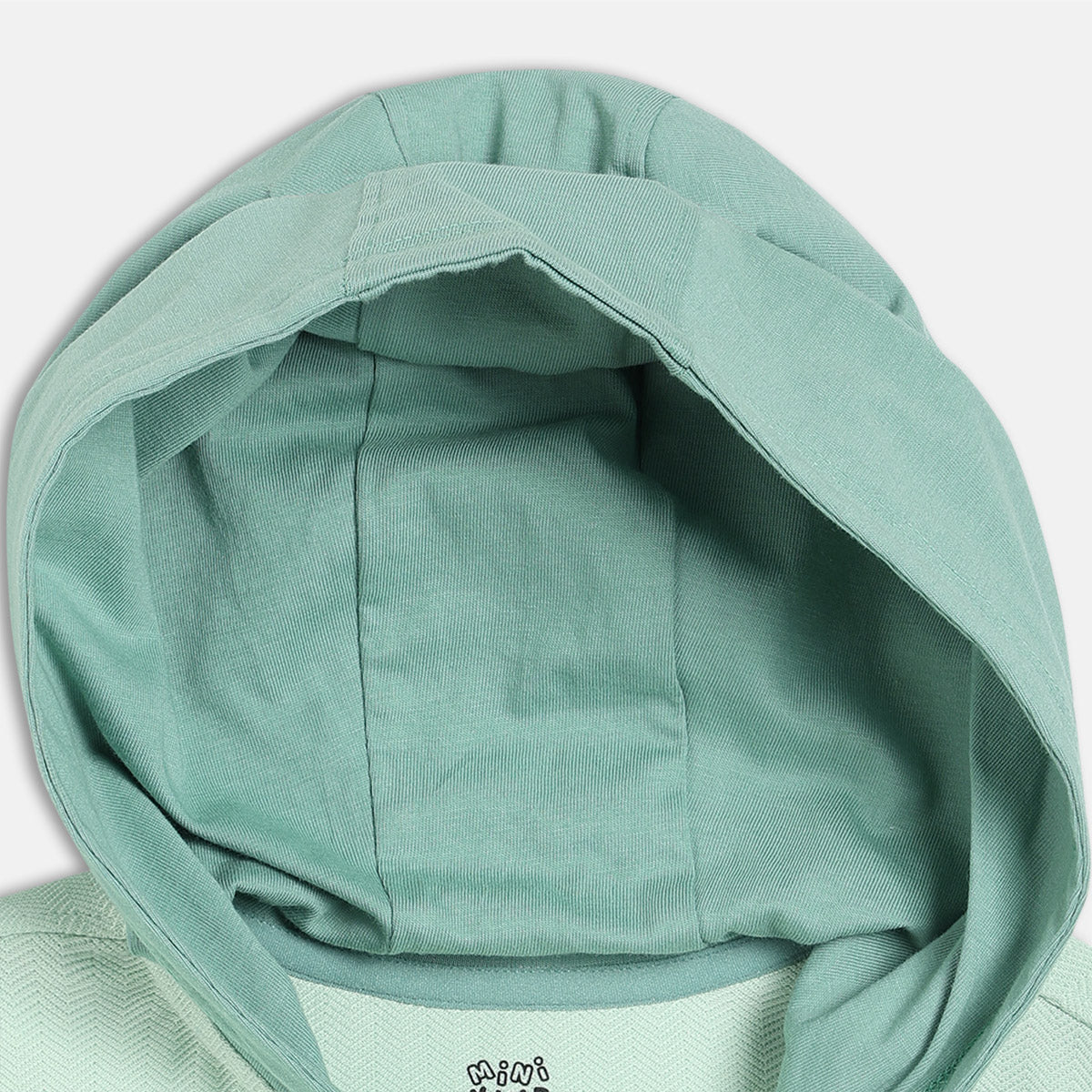 Boys Green Hooded Solid Shirt