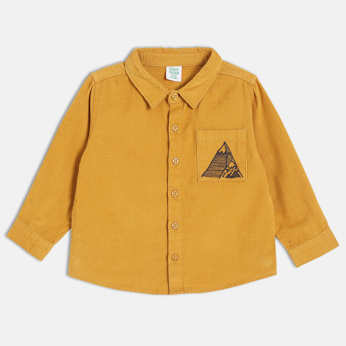 Boys Mustard Collar Full Sleeve Shirt