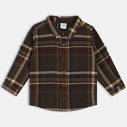 Boys Olive Collar Full Sleeve Shirt