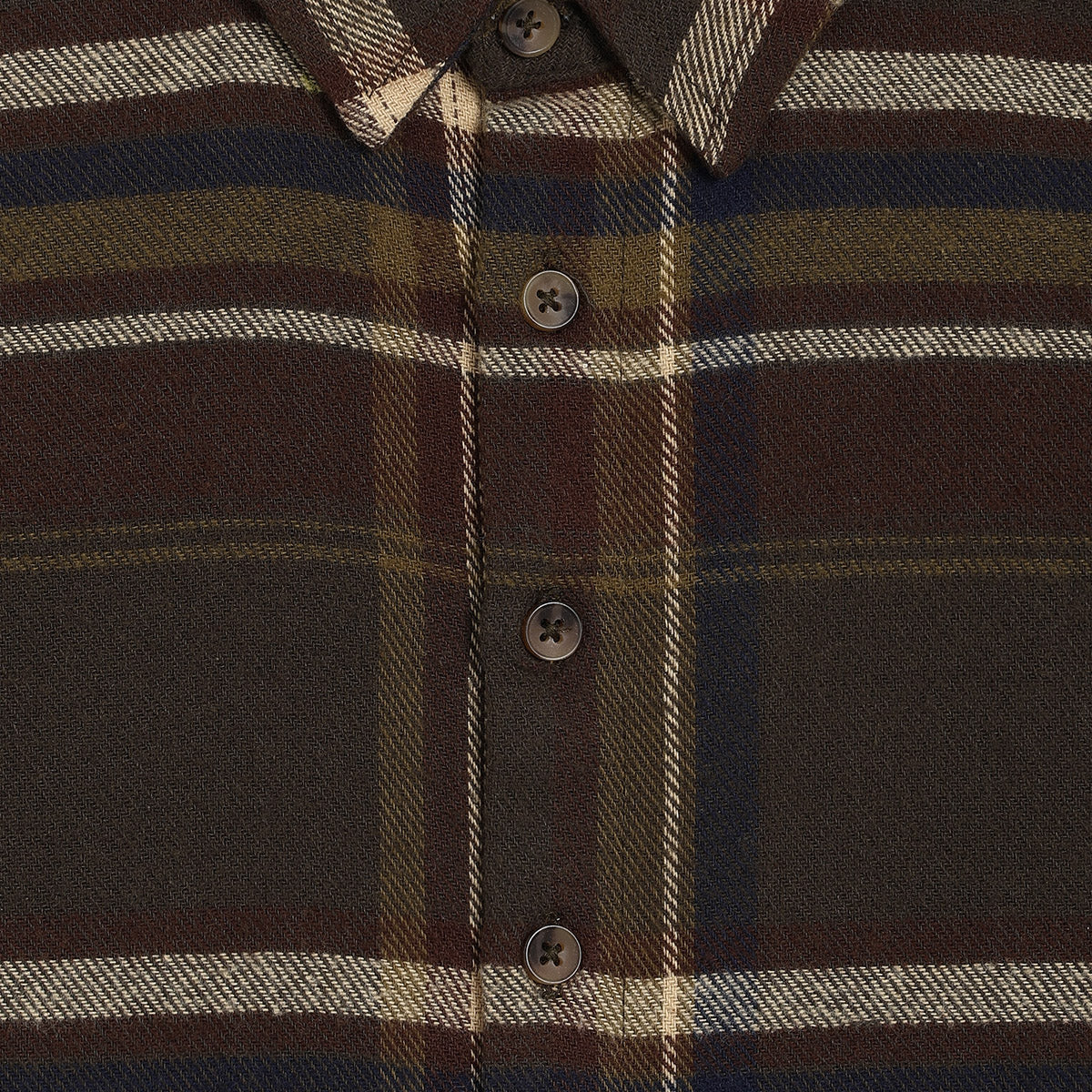 Boys Olive Collar Full Sleeve Shirt