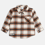 Boys Brown Collar Full Sleeve Shirt