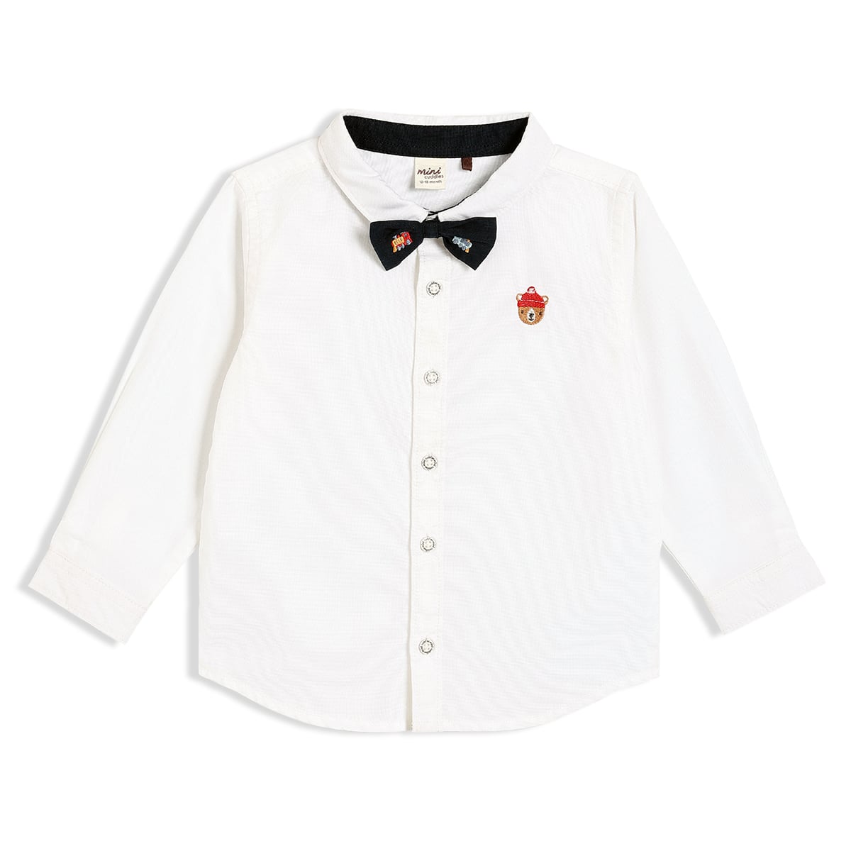 Baby Boys Shirt, Pant & Shoes Party Outfit Bundle - White & Navy Blue