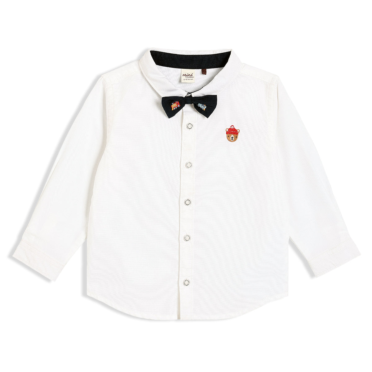 Boys White Collar Full Sleeve Shirt