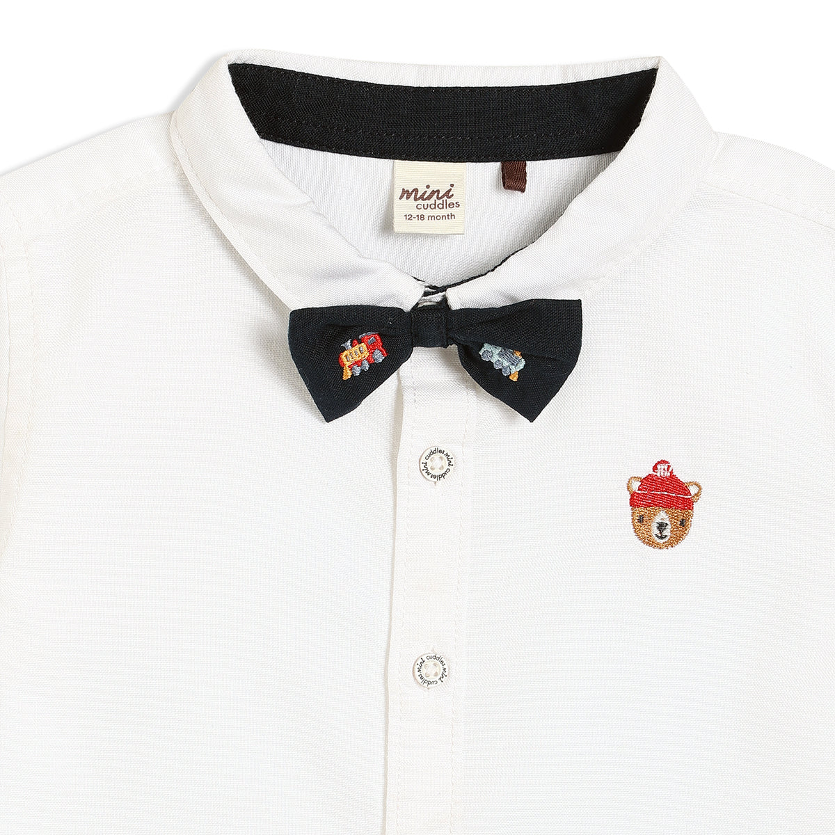 Boys White Collar Full Sleeve Shirt
