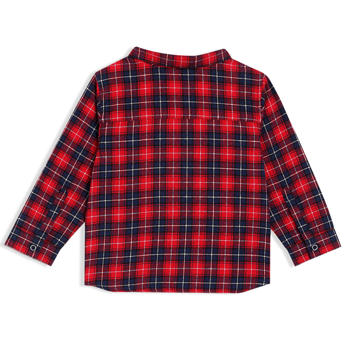 Boys Red Collar Full Sleeve Shirt